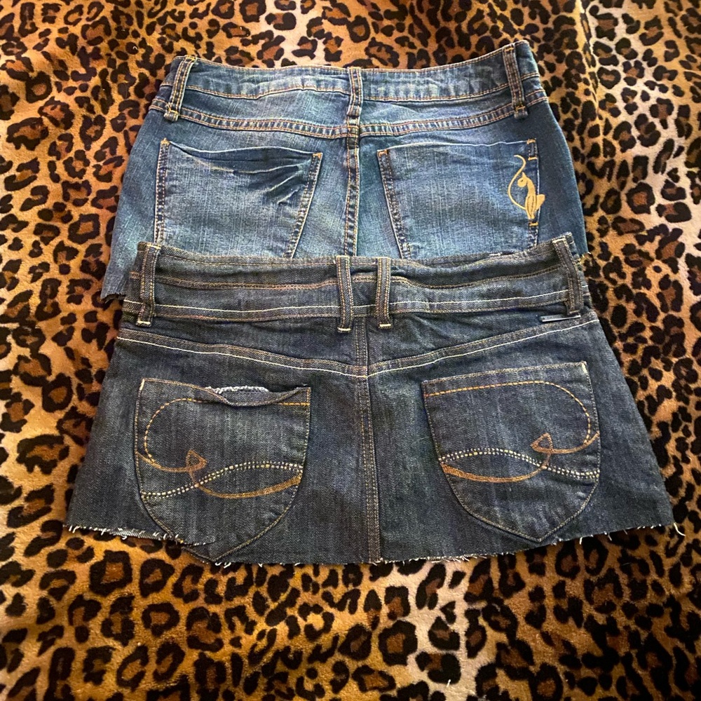 Vntg BabyPhat and DKNY jeanskirts💋